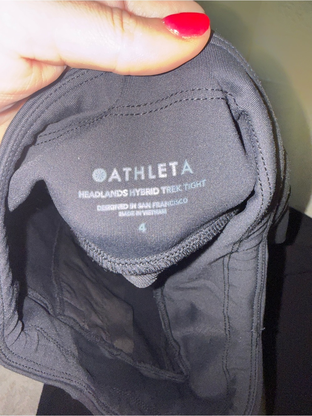 Athleta Headlands Hybrid Trek Tight in Black Size 4 - Picture 4 of 8